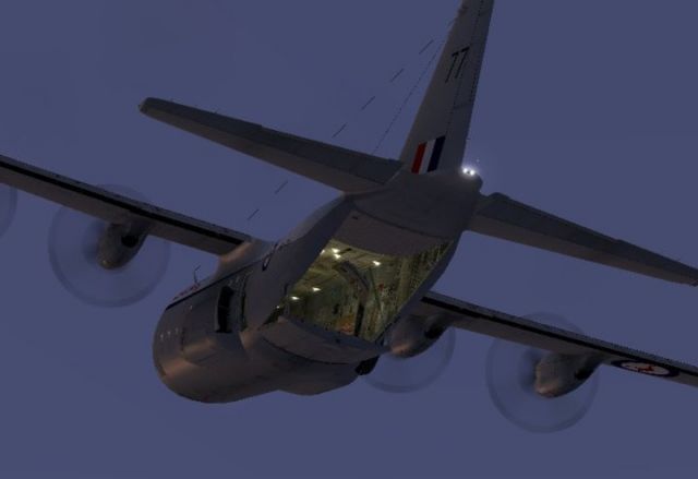 Cargo & paras gone after night drop from C130