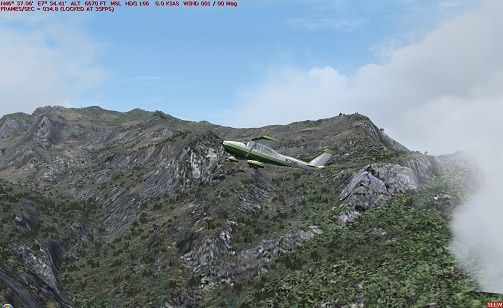 Swiss Alps. From the Microsoft Flight Simulator 2004 gallery.
