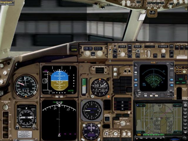 B767-300 2D Cockpit. From the Microsoft Flight Simulator 2004 gallery.