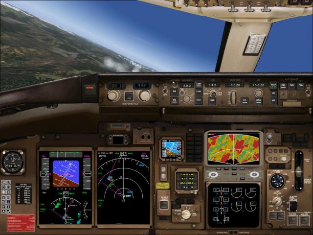 B757-200 cockpit. From the Microsoft Flight Simulator 2004 gallery.