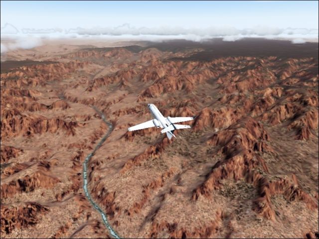 Flying over the Grand Canyon