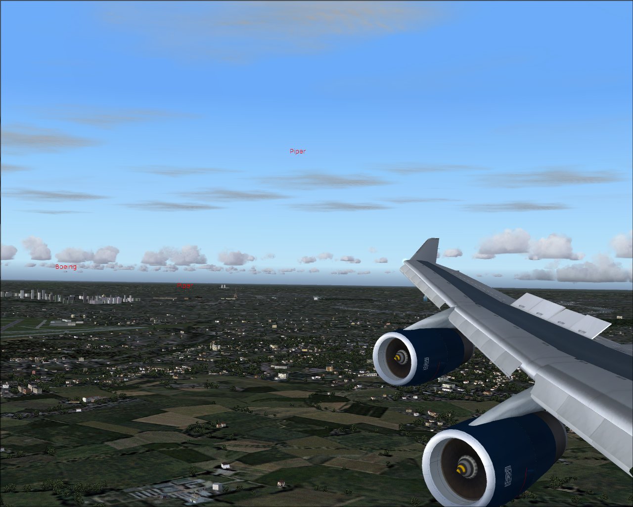 BA 747400 Full flaps & airbrake Microsoft Flight Simulator 2004