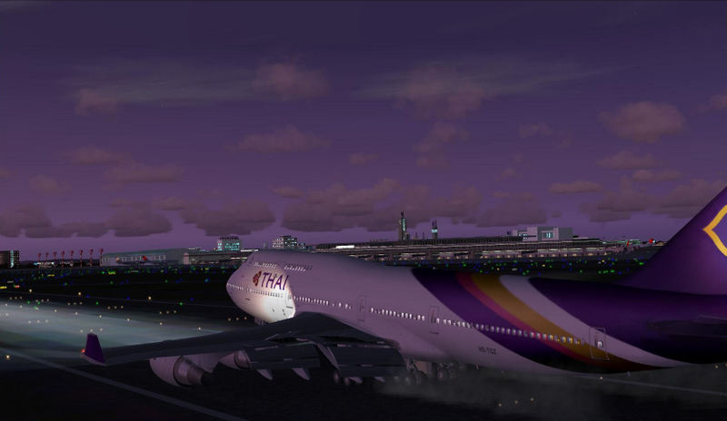 thai airways 747 landed at
