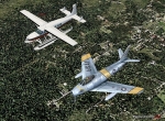 F-86 chasing Cessna Caravan