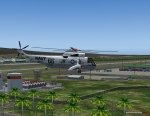 Helicopter over Piarco Airport