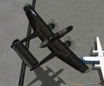 Black Widow flying low