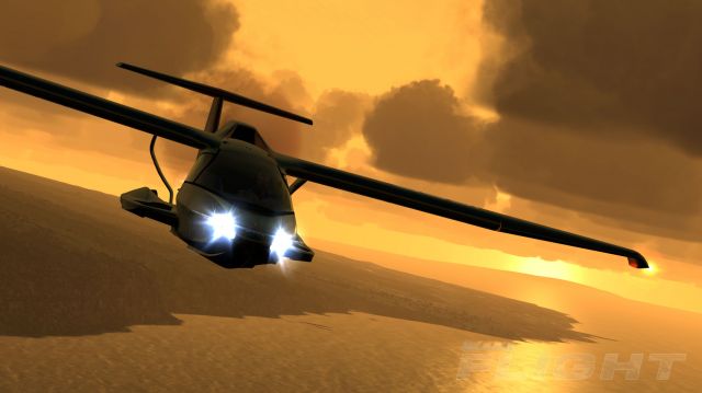 Icon Aircraft With Sunset. From the Microsoft Flight gallery.