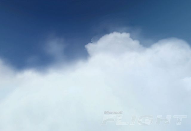 Clouds demonstration. From the Microsoft Flight gallery.