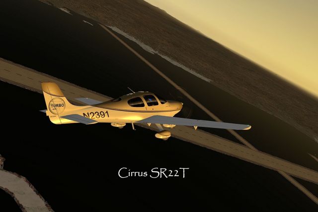 Cirrus Sr22 KEDW. From the X-Plane gallery.