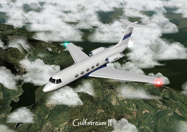 Gulfstream II. From the X-Plane gallery.