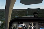 Carenado Baron B58 landing at Hamburg airport