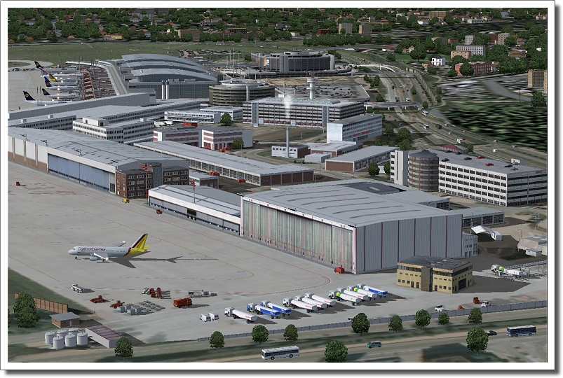 Screenshot from Aerosoft's German Airports Hamburg scenery