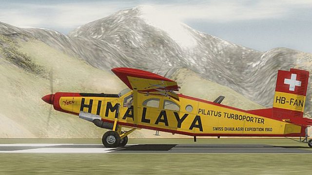 Screenshot 1 — "Swiss Himalaya Expedition" PC-6C