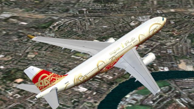 Screenshot 1 — Airbus A-330-200, Gulf Air, 50th Aniversary Colours