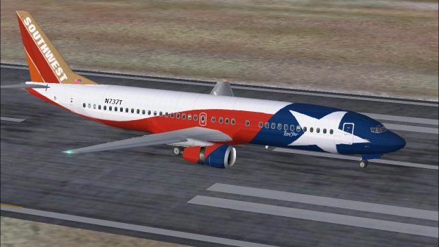 Screenshot 1 — Southwest Airlines Boeing 737-400 "Lone Star One"