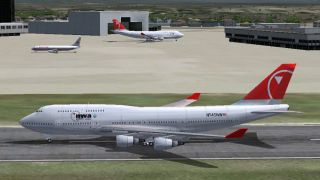 Screenshot 1 — Northwest Airlines Boeing 747-400