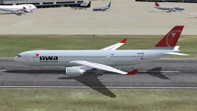 Screenshot 1 — Northwest Airlines A330-200 N332NW