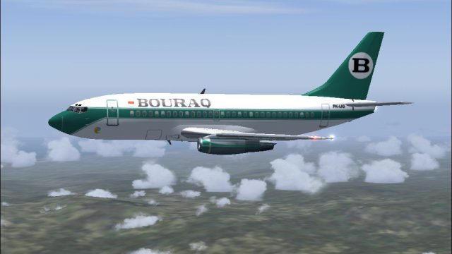 Screenshot 1 — Bouraq Airlines Boeing 737-200 PK-IJG