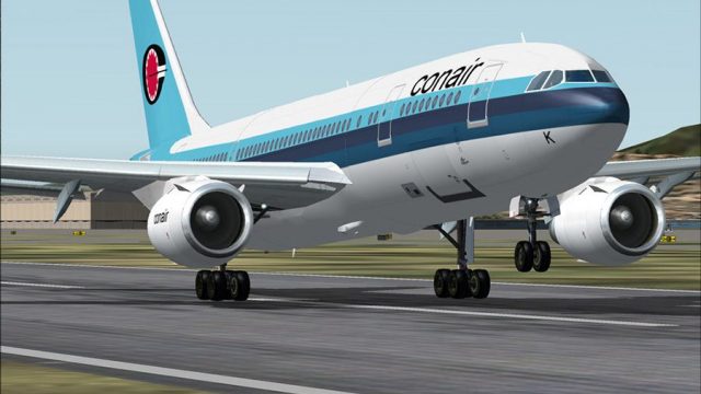 Screenshot 1 — Conair Airbus 300B4-120. Textures only