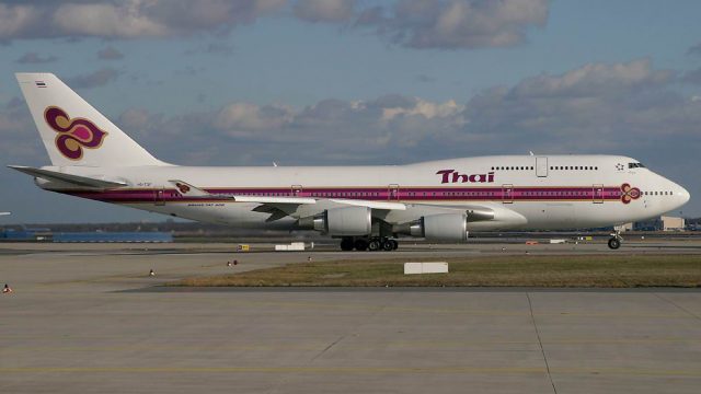 Screenshot 1 — FS2004/FS2002 Boeing 747-4D7 Thai Airlines