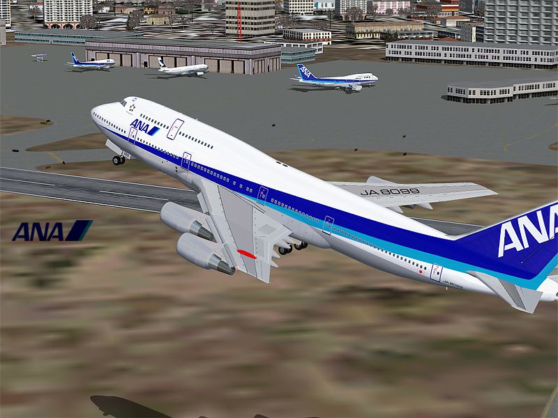 All Nippon Airways Boeing 747-400D JA8099 for FS2004