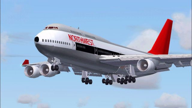 Screenshot 1 — Northwest Orient Boeing 747-400