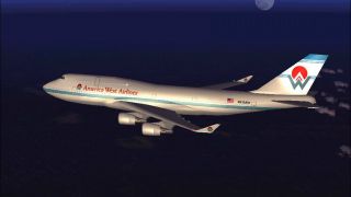 Screenshot 2 — America West Boeing 747-400