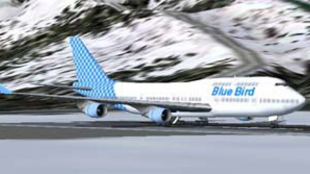 Screenshot 1 — Blue Bird Airlines Boeing 747-400