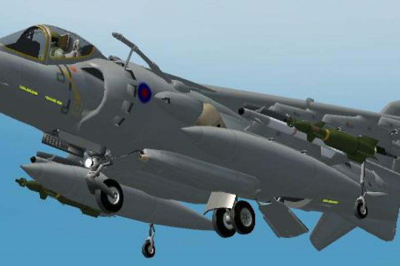FS2004/FS2002 BAe. Harrier GR.7. Marine Night Fighter Squadron for FS2004