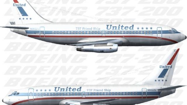 Screenshot 1 — United Airlines Boeing 737-200 (OL)