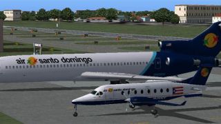 Screenshot 1 — Air Santo Domingo Boeing 727-200 Textures