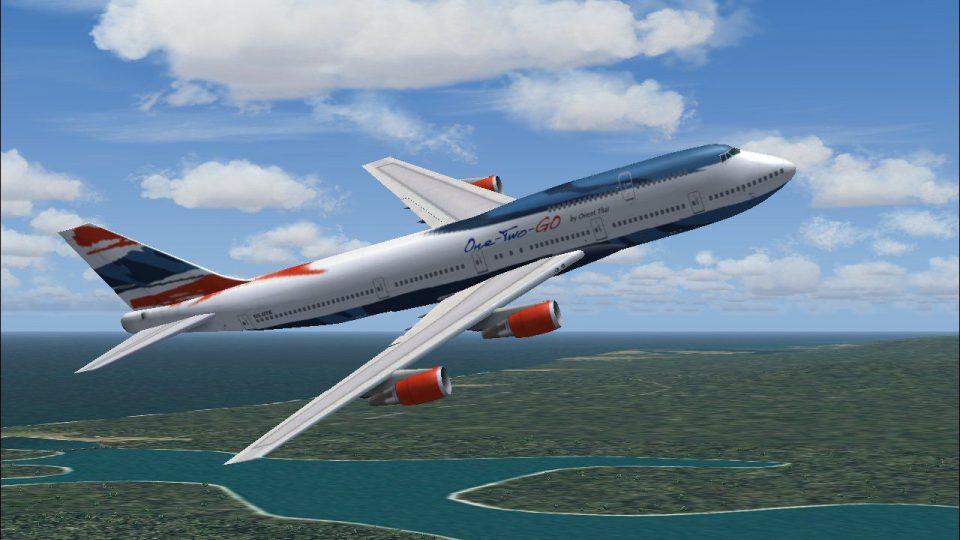 タイ国際航空 B747-300 1/200 Orient Thai Boeing 747-300 for FS2004