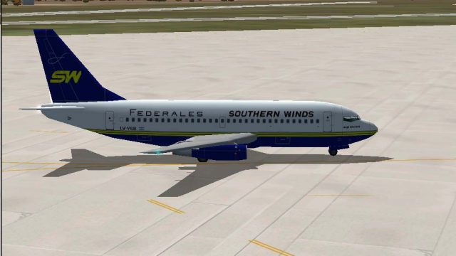 Screenshot 1 — Southern Winds Boeing 737-2S3 ADV LV-YGB
