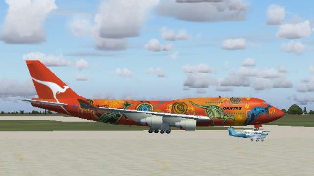 Screenshot 1 — Qantas Boeing 747-400 VH-OEJ