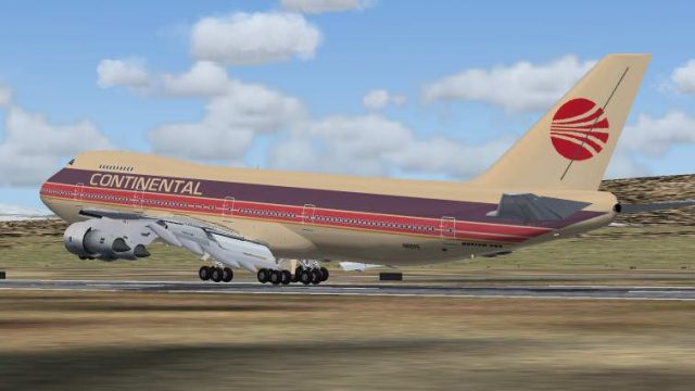 Screenshot 1 — Continental Boeing 747-200 N605PE