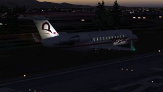 Screenshot 1 — Horizon Air CRJ-200 N612QX Night Textures