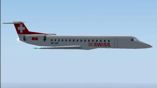 Screenshot 1 — Swiss Embraer ERJ-145 LU HB-JAK