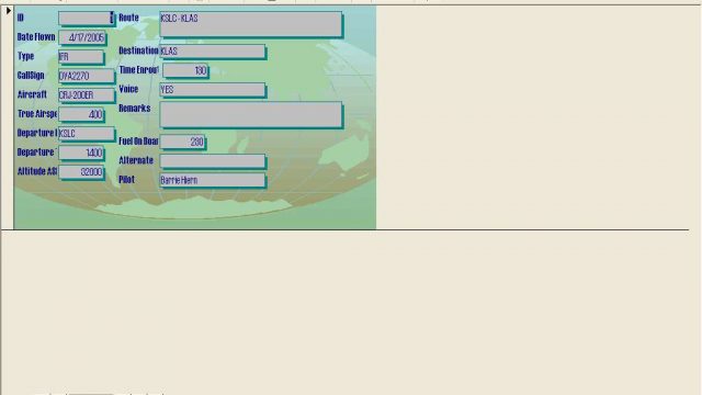 Screenshot 1 — Flight Plan Database