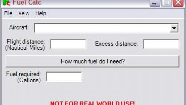 Screenshot 1 — FS200* Fuel Calculator v1