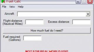 Screenshot 1 — FS200* Fuel Calculator v1