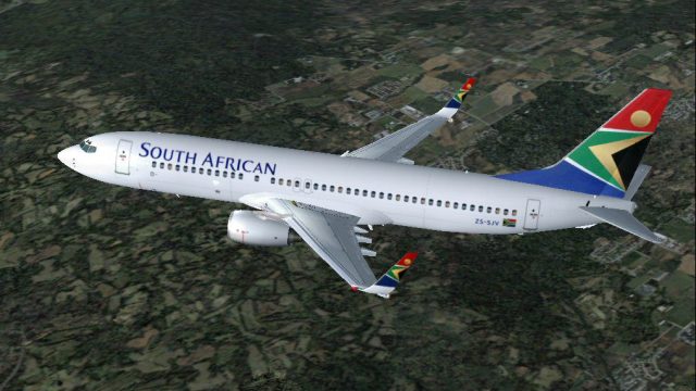 Screenshot 1 — South African Airways Boeing 737-800 ZS-SBV