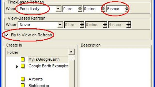 Screenshot 1 — MyFsGoogleEarth 1.0 - Link Google Earth with Flight Simulator 2004