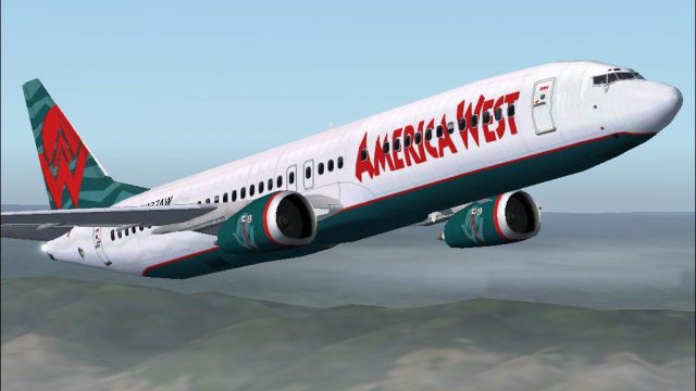 Screenshot 1 — America West Boeing 737