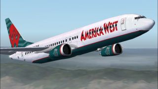 Screenshot 1 — America West Boeing 737