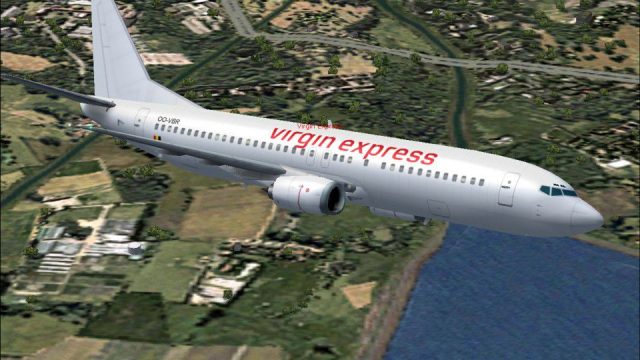 Screenshot 1 — Virgin Express White Boeing 737-400