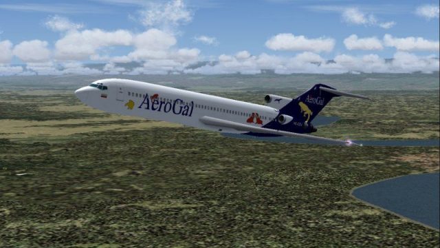 Screenshot 1 — AeroGal Boeing 727-200 HC-CDJ