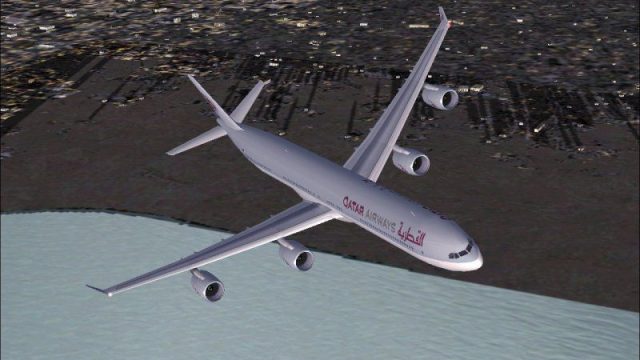 Screenshot 1 — Qatar Airways Airbus A340-600