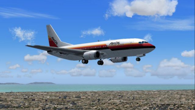 Screenshot 1 — AirCal Boeing 737-300