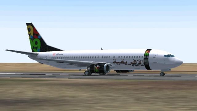 Screenshot 1 — Afriqiyah Boeing 737-400