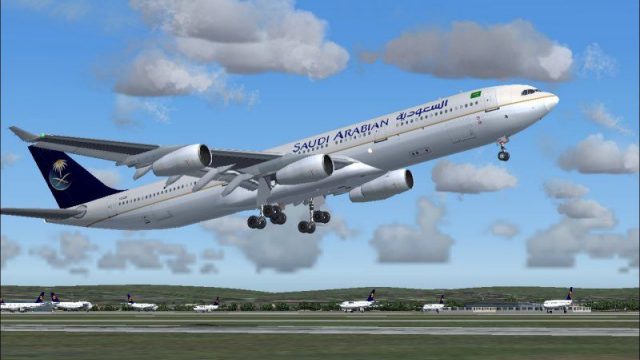 Screenshot 1 — Saudi Arabian Airlines A340-300 HZ-AZA
